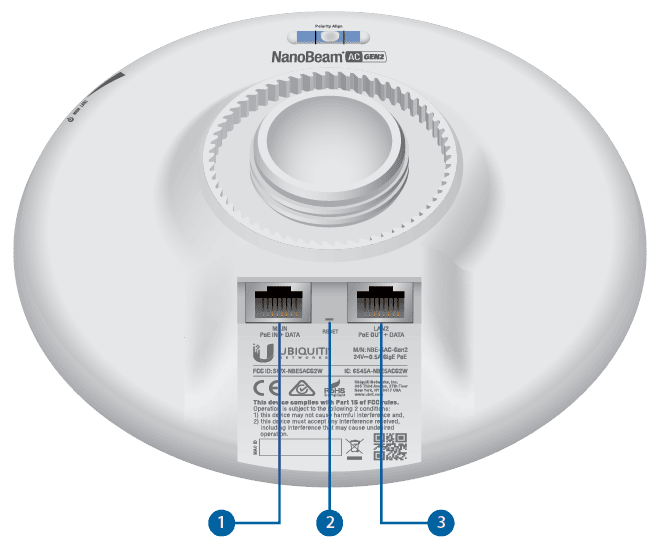 Ubiquiti 5 GHz NanoBeam AC, Gen2 NBE-5AC-Gen2 Ubiquiti 5 GHz NanoBeam AC, Gen2 NBE-5AC-Gen2